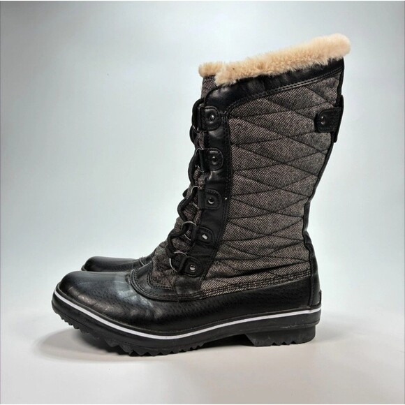 Women's NIB JBU by Jambu Lorna Weather Ready Snow Black/Gray Boots 10 M - Picture 2 of 11